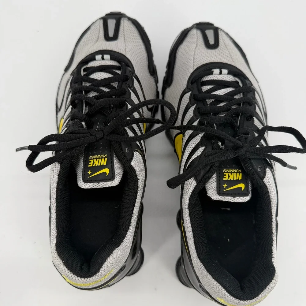 Nike Shox iD Mens Running Shoes Grey Black Yellow 326907-992 Size 8